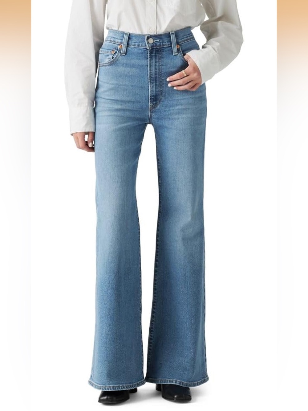 Levi's Light Blue High-Rise Flare Leg Jeans